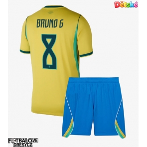 Brazílie Bruno Guimaraes #8 Dětské Domácí dres komplet MS 2026 Krátký Rukáv (+ trenýrky)